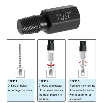 10PCS Damaged Screw Extractor Kit